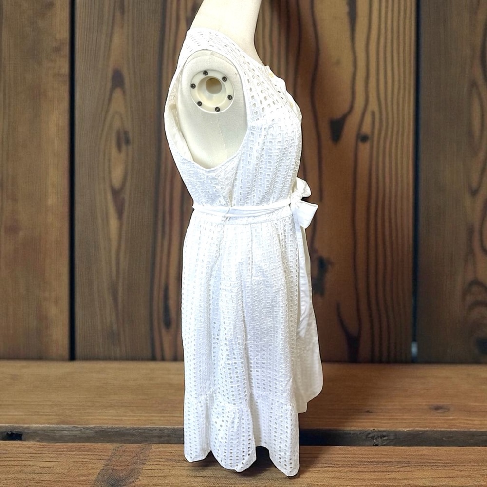 J. Crew NWT Size 14 All Over White Eyelet Lace Midi Dress - Picture 6 of 16